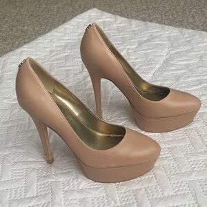 Guess Elegant Nude Platform Heels